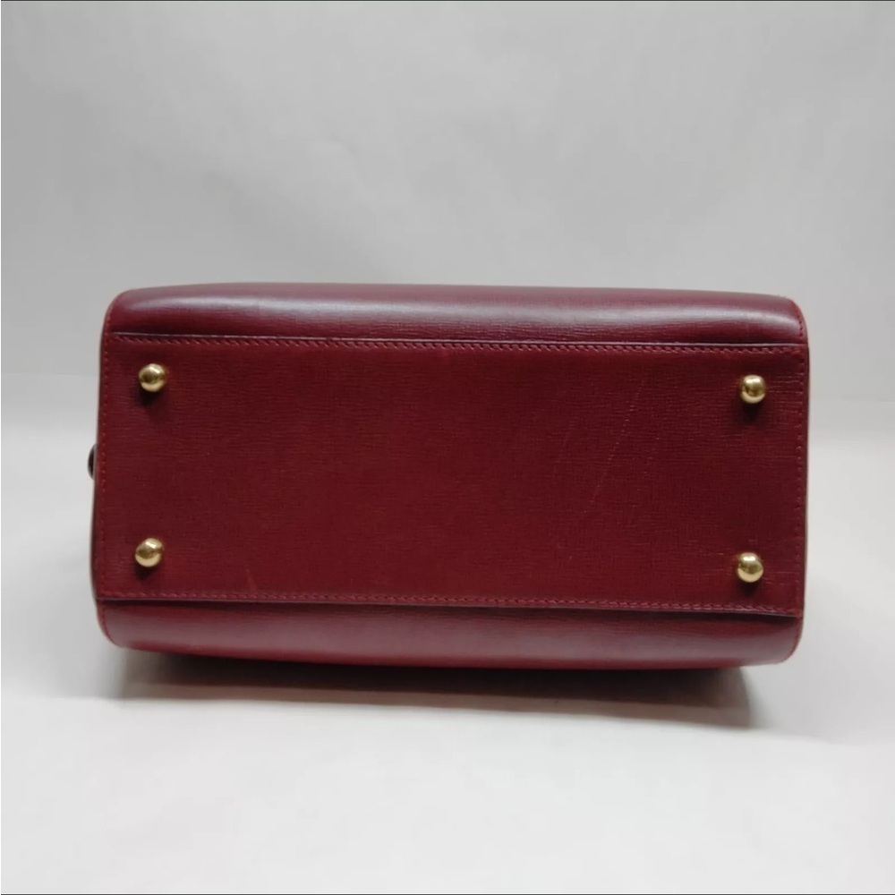 Cartier Bordeaux Must Line Mini Boston Leather Bag - Picture 10 of 12